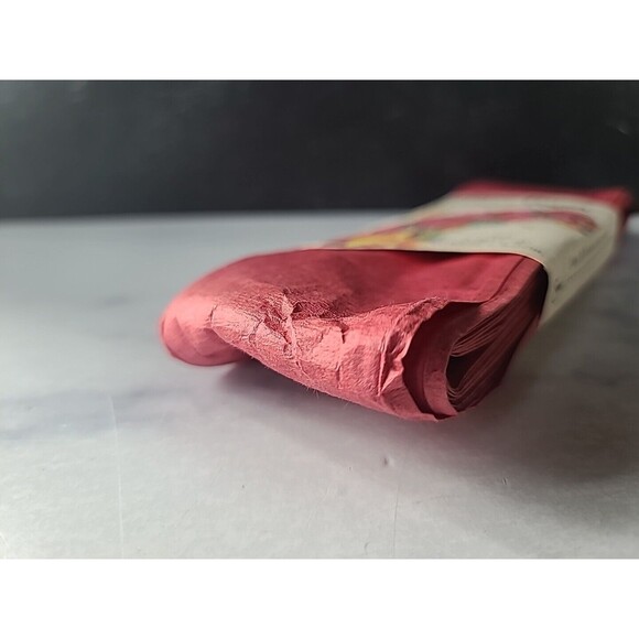 Plaid Shaper Paper Red Wire-Edged Paper Ribbon, Vintage READ - Picture 5 of 10